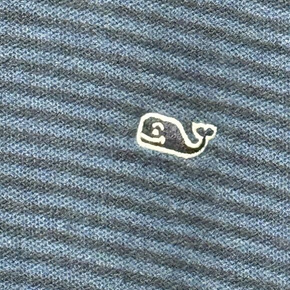 Vineyard Vines Men’s Medium Striped Blue 1/3 Zip Sweater Pima Cotton Pullover - Picture 5 of 11